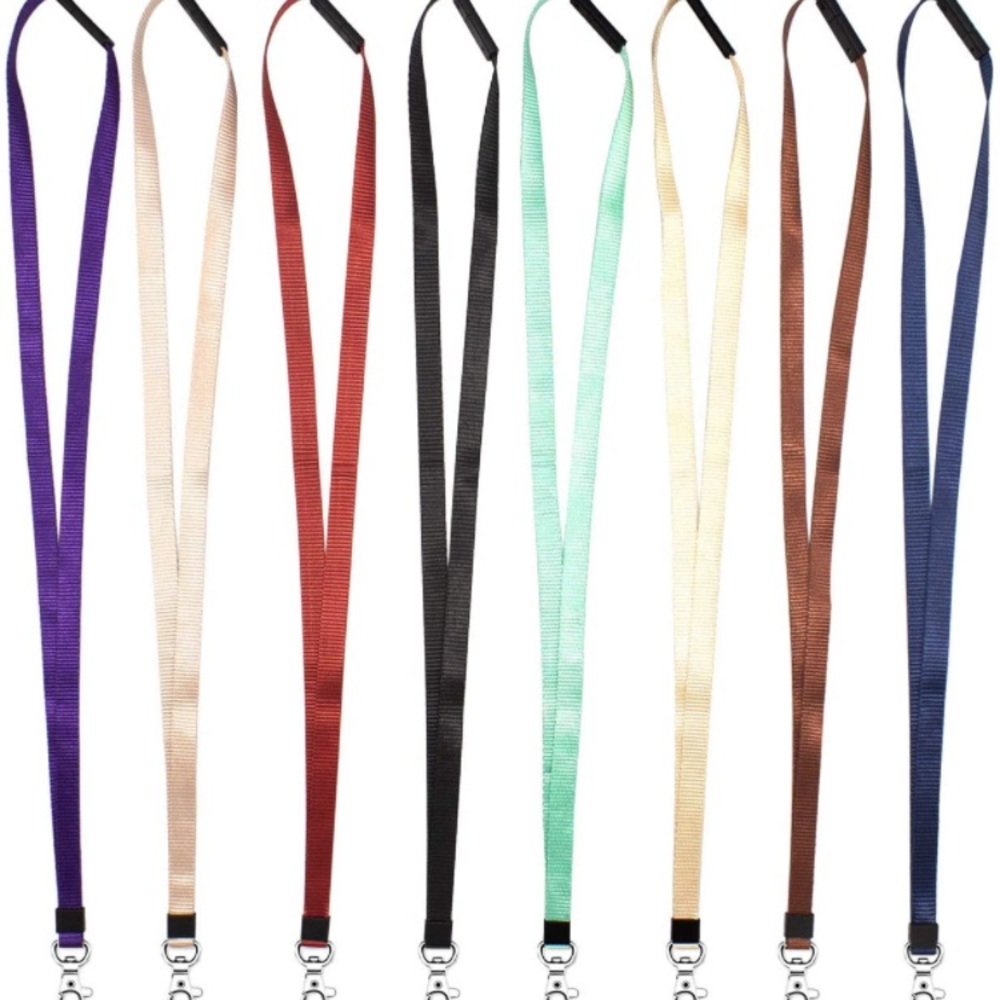 8 Pack Multi-Color Nylon Breakaway Lanyard Strap with Metal J-Hook